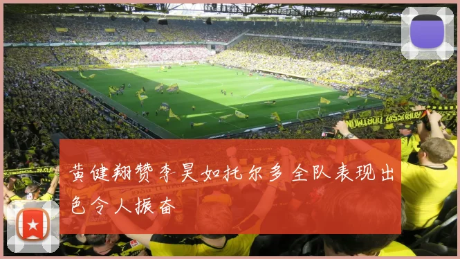 黄健翔赞李昊如托尔多全队表现出色令人振奋